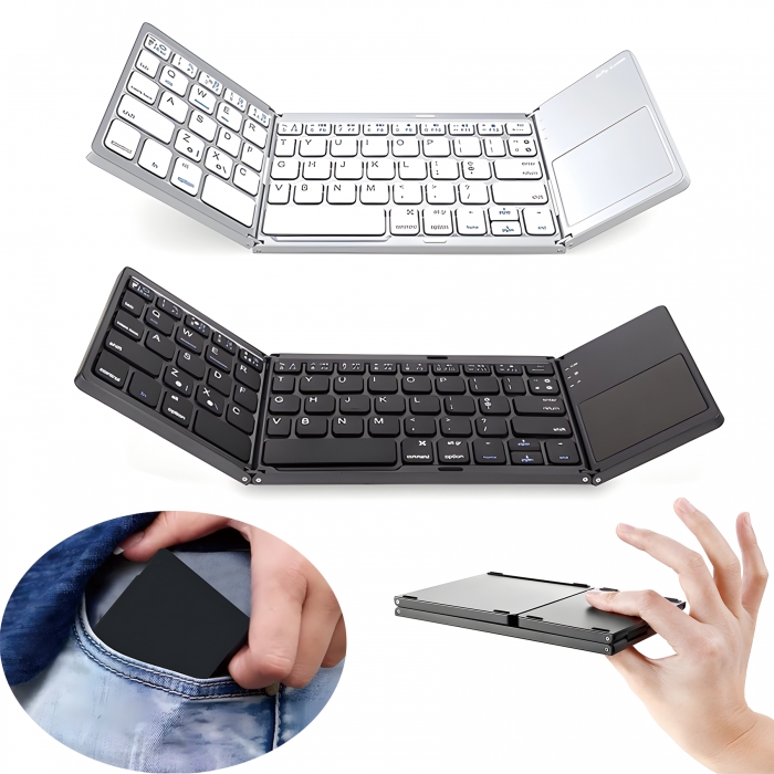 Wireless Bluetooth Foldable Keyboard with Touchpad