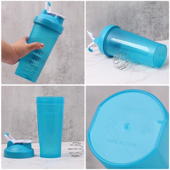 20 Oz Gym Cup BPA Free PlasticShaker Bottle Protein With Mixing Ball