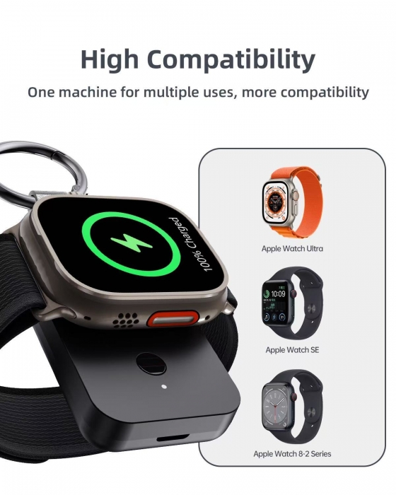 Portable 1000MA Magnetic Watch Power Bank Charger