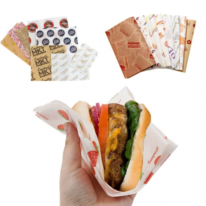 Custom Sandwich Wrapping Paper/Hamburger Paper/Tray Paper