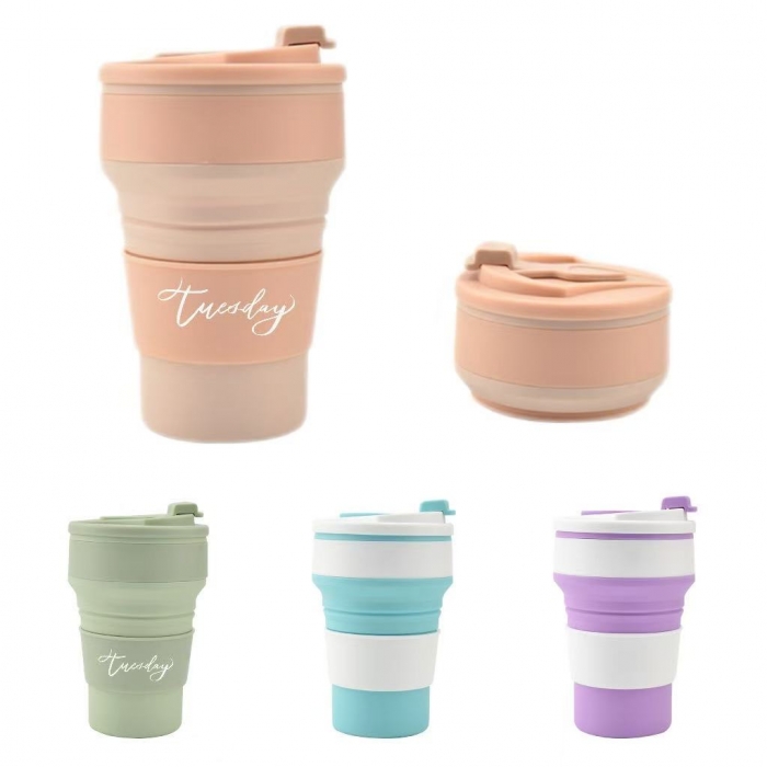 12oz Collapsible Silicone Travel Folding Cup