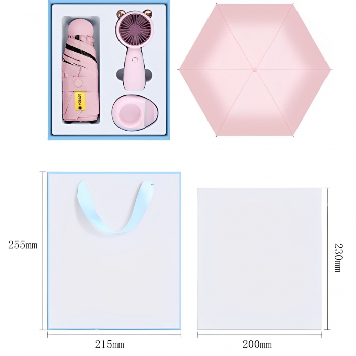 Fashion Umbrella W/Fan Set