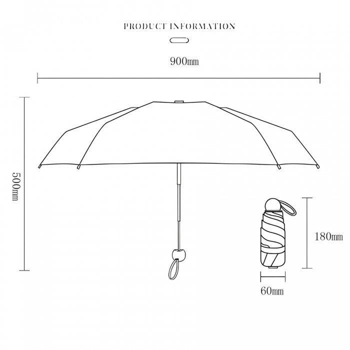 Fashion Umbrella W/Fan Set