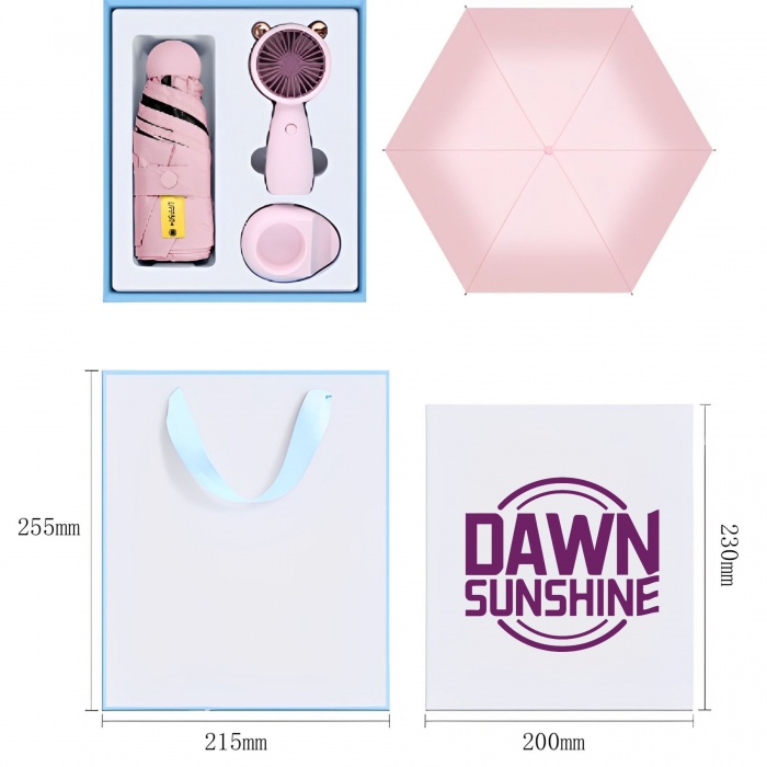 Fashion Umbrella W/Fan Set