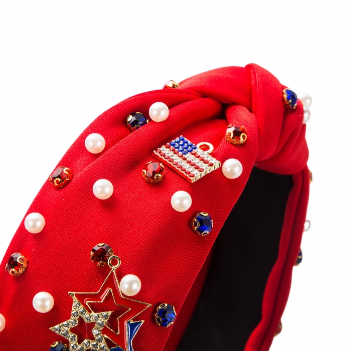 American Flag Headband Star Knotted