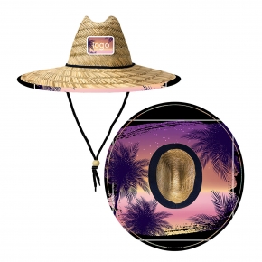 Braided Beach Straw Hat Full Color Underbrim